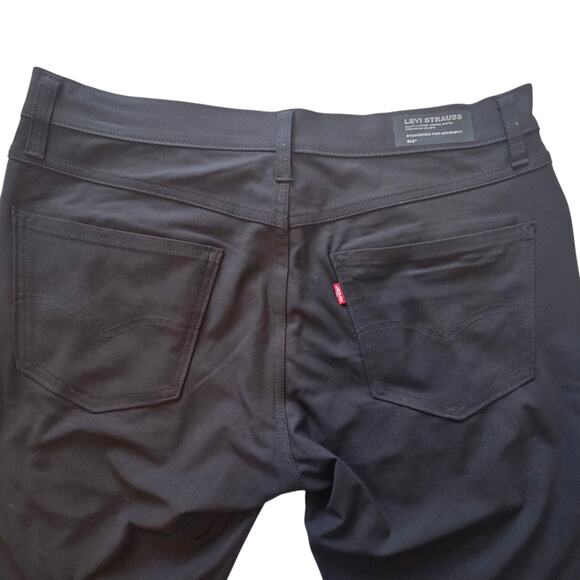 Levi Strauss Engineered for Movement 511 Slim Tech Pants Black sz 33X32 - Picture 10 of 13